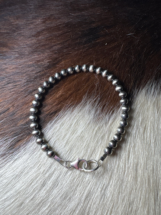 5mm Sterling Silver pearl bracelet