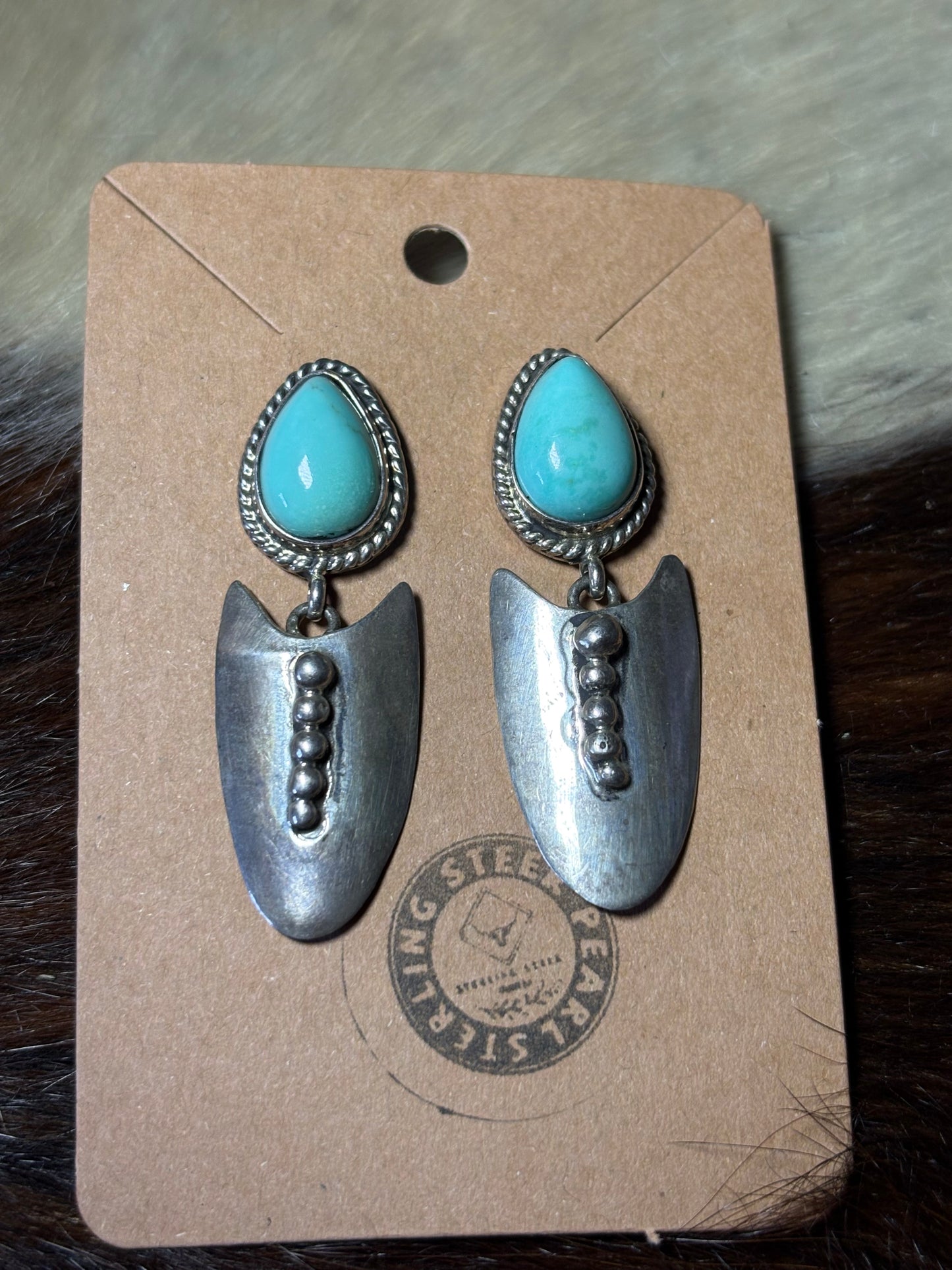 Dangle Turquoise Stud Earrings