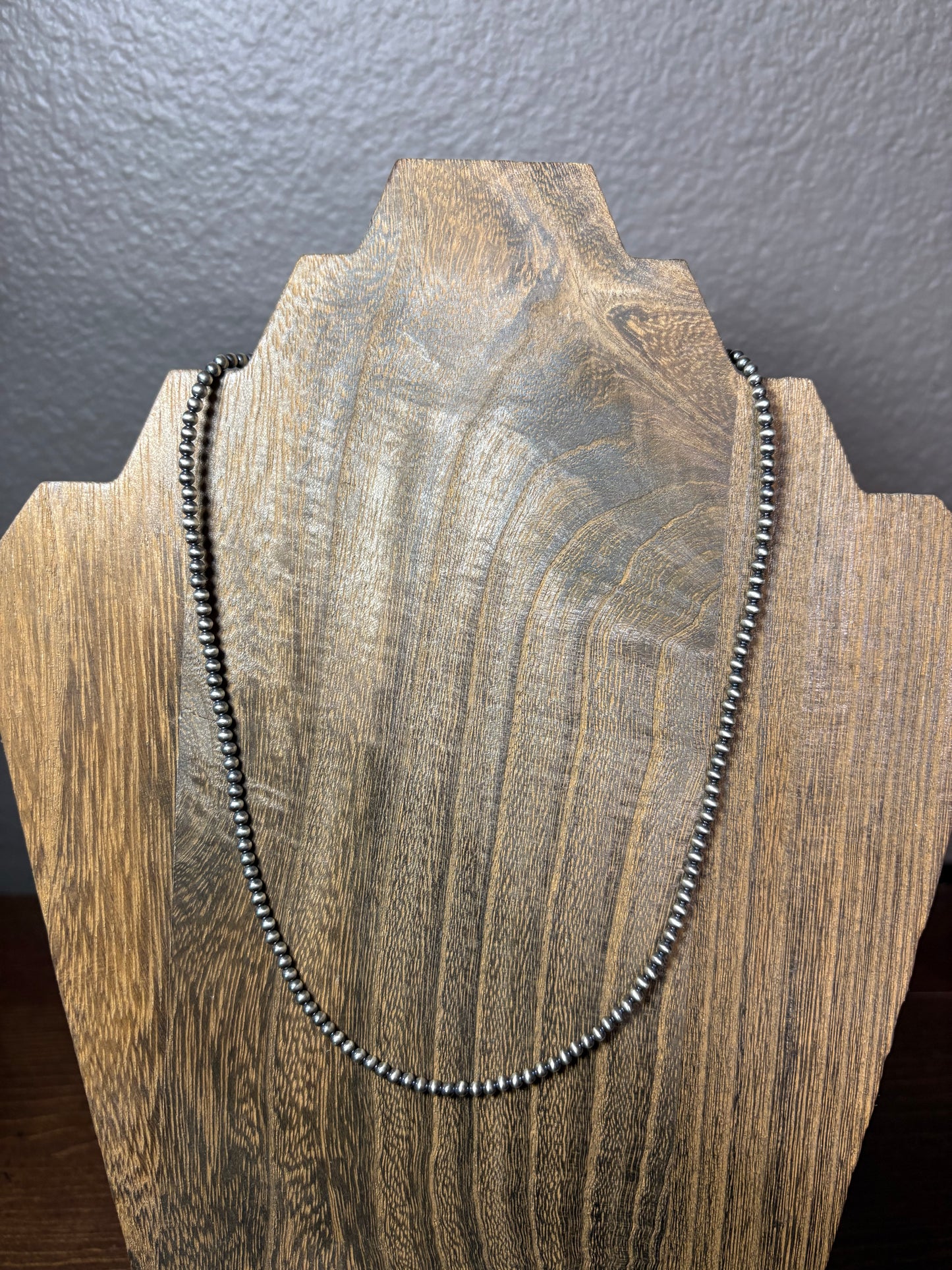 3mm Sterling Silver Pearl Necklace